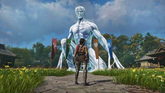 《刺客信条：影》联动《进击的巨人》实机图片