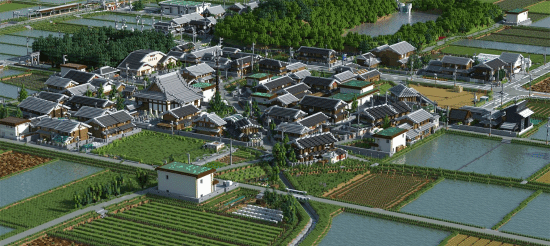 神还原！《我的世界》大神建造日式乡村:逼真如照片