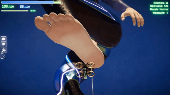 又一款性感女巨人游戏？玉足践踏装甲车化为齑粉